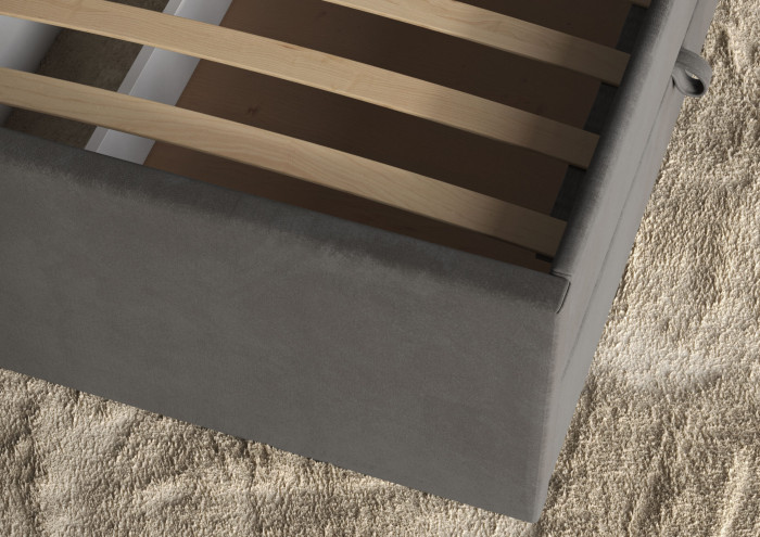 Кровать 160 КР-433-М с настилом из ламелей, Микровелюр-72