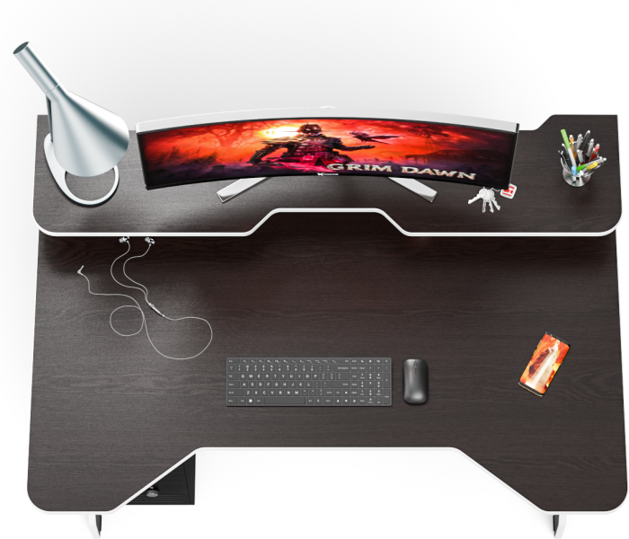 Надстройка для стола компьютерного С-МД-СК5-1400, венге/кромка белая