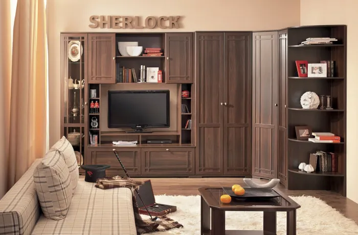Гостиная Шерлоск. Комплект 3, орех