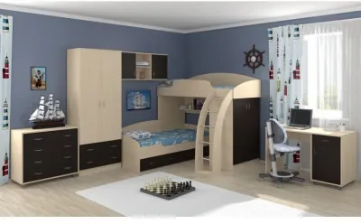 Модульная детская Соня, Дуб молочный / Венге