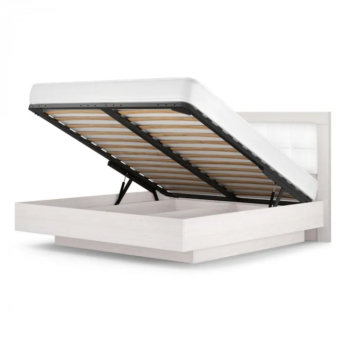 Кровать-5 с подъемным основанием 1600 экокожа Парма Нео