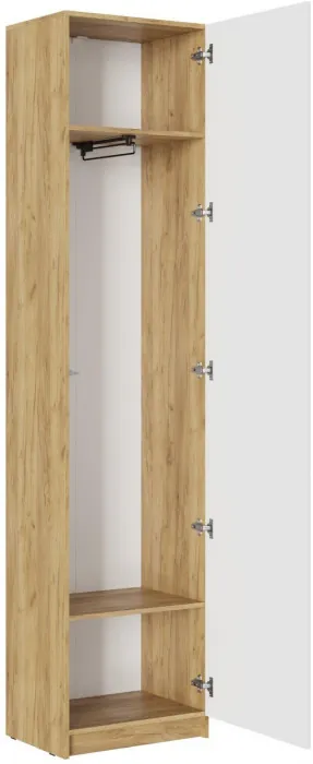 Пенал (Белый глянец, Дуб Крафт Золотой)