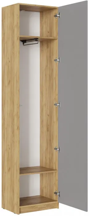 Пенал (Белый глянец, Дуб Крафт Золотой)