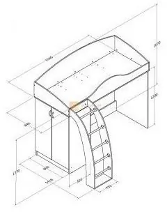 Модульная детская Соня (Соня 1 + Соня 2), Дуб молочный / Салатовый