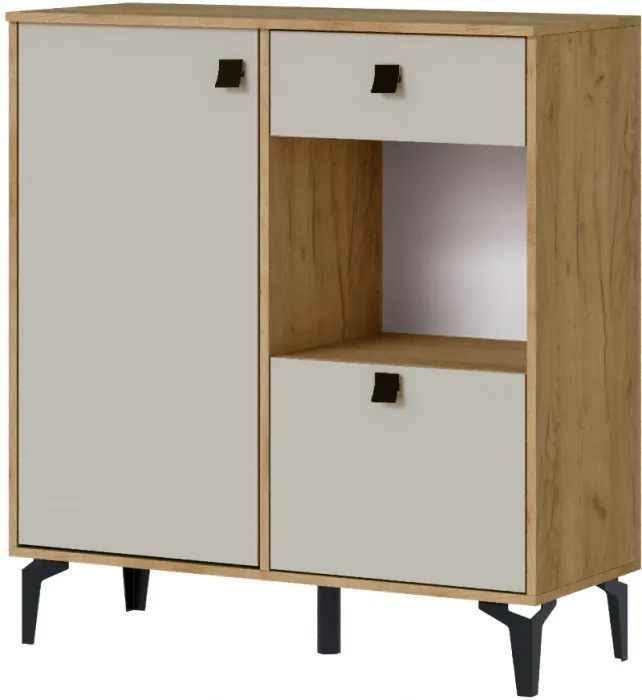 Модульная прихожая Милан, набор 2, Крафт золотой/Кашемир