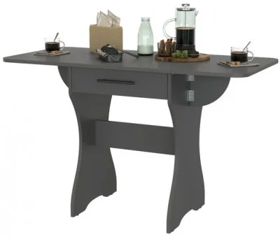 Стол обеденный раскладной с ящиком 6-02.120ТМграф, графит