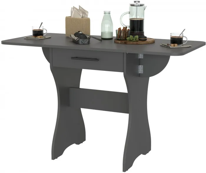 Стол обеденный раскладной с ящиком 6-02.120ТМграф, графит