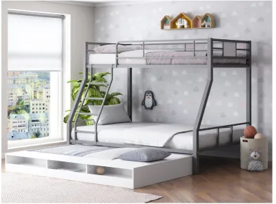 Двухъярусная кровать Гранада 1КВ (Ясень шимо светлый, Слоновая кость)