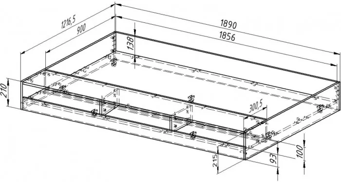 Двухъярусная кровать Гранада 1КВ (Ясень шимо светлый, Слоновая кость)