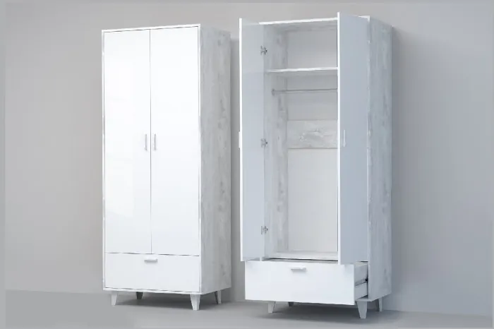 Эго Шкаф ШК-1 НГ (Камень Темный/Бетон Светлый)