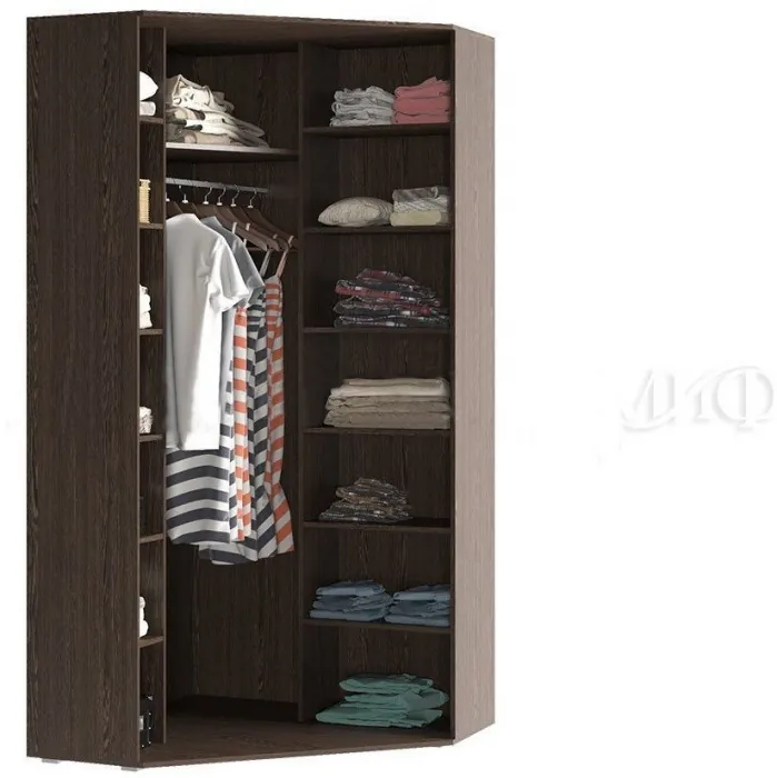 Ким Шкаф угловой универсальный (Дуб Сонома, Белый глянец)