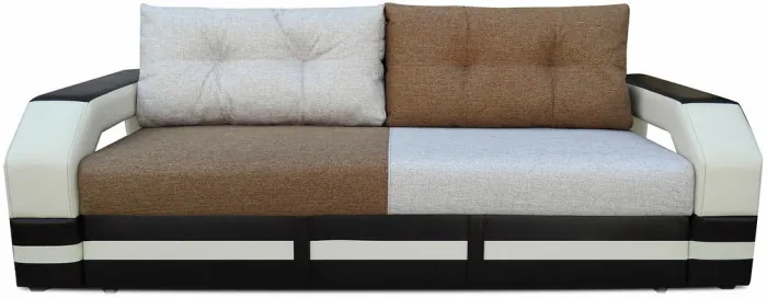 Диван-еврокнижка Манчестер 160х200, с подсветкой, велюр/экокожа комби