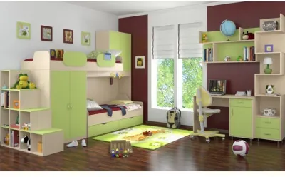 Модульная детская Дельта-1, салатовая