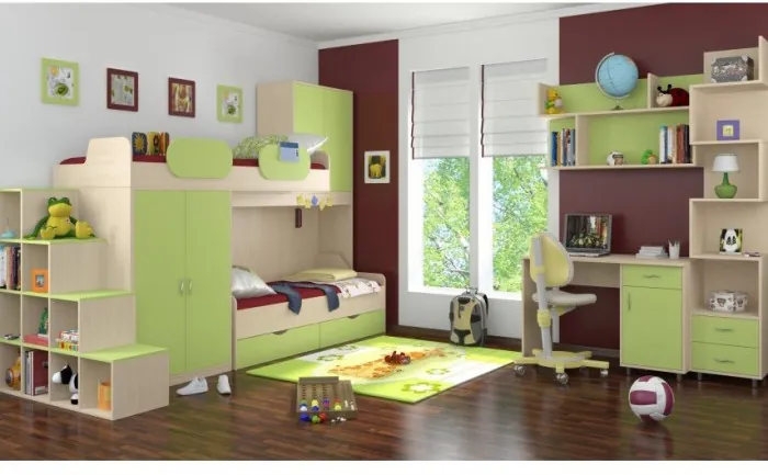 Модульная детская Дельта-1, салатовая