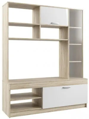 МС Софи Гостиная №1 Сонома/Белый СЦС 1400.1, Сонома/Белый