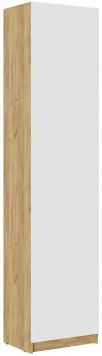 Модульная прихожая Роджина, композиция 3 (Белый глянец, Дуб Крафт Золотой)