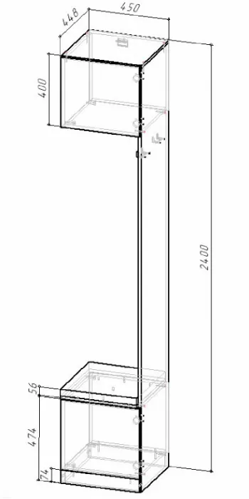 Модульная прихожая Кантри, композиция 6