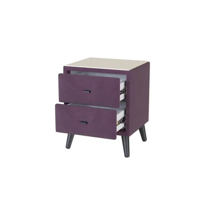 Тумба прикроватная интерьерная Пай винный/мдф клен кремовый