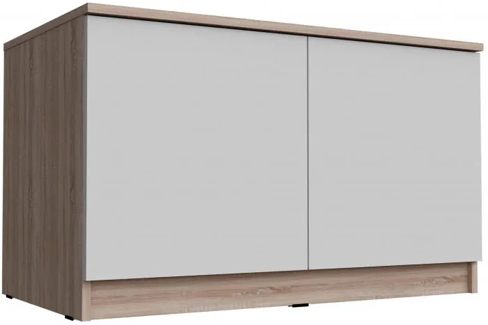 Челси Антресоль-тумба универсальная (Белый глянец, Белый)