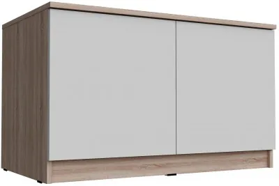 Челси Антресоль-тумба универсальная (Белый глянец, Дуб Сонома)