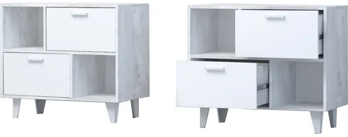 Модульная прихожая ЭГО 2 (Крафт золотой / Белый глянец)