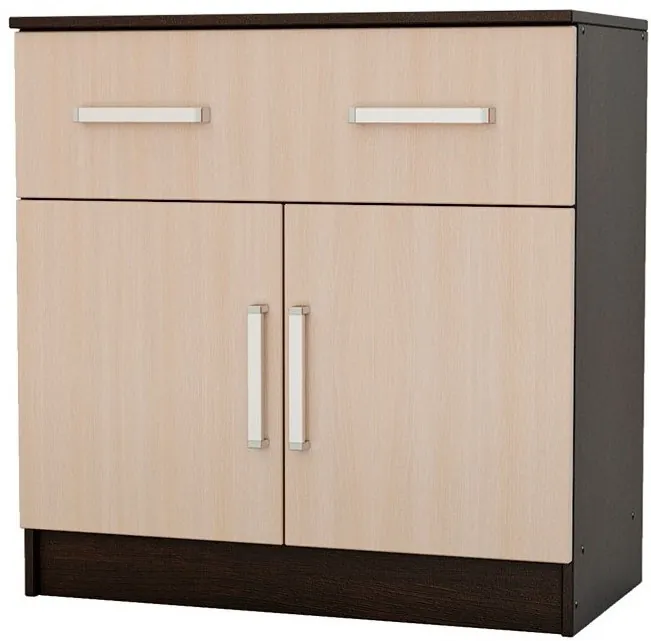 Комод 1 ящик 2 двери (Белый)