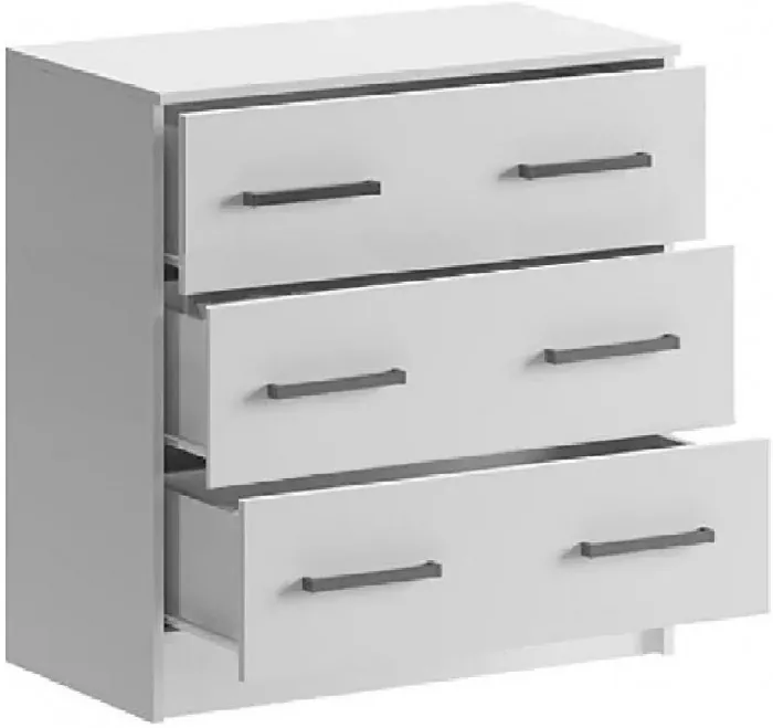 Бася Комод 3 ящика (Белый)