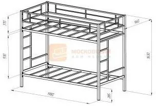 Двухъярусная кровать Севилья, слоновая кость
