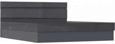 Оливия Кровать 1,6м с ПМ (Графит, Графит Софт)