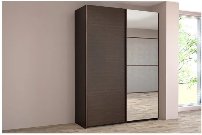 Шкаф-купе Иннэс-5 1400 Ф1/Ф2, Бодега белая