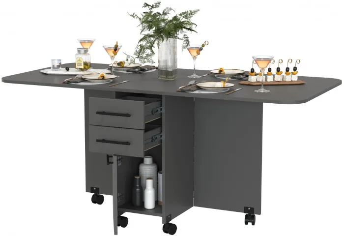 Стол-книжка с ящиками 1-6702граф, графит