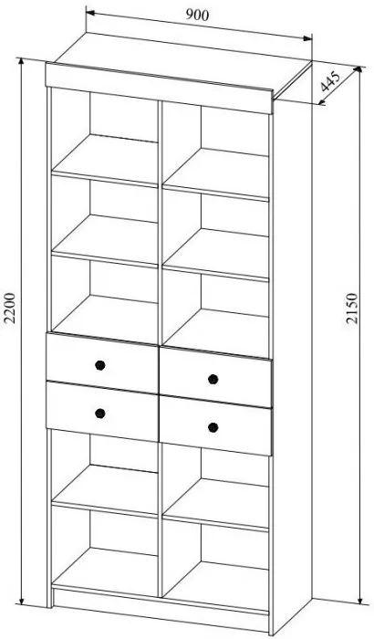Модульная детская Ки-Ки композиция 7, Белый/Белое дерево