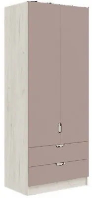 Юниор-4 Шкаф (800) (Шарли пинк, Крафт белый)