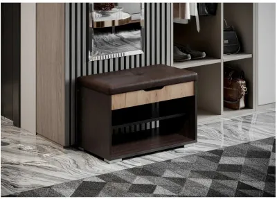 Эва Банкетка БК-002 (Дуб сонома светлый / белый)