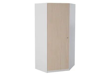 Шкаф угловой Белый/Дуб молочный