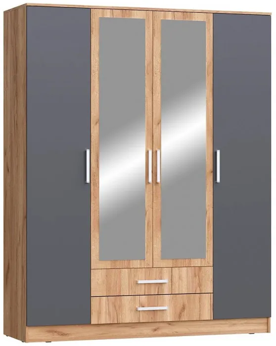 Мартина Шкаф для одежды 4-дверный (Венге / Белый)