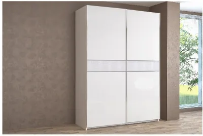 Шкаф-купе Иннэс-5 1600 Ф3/Ф3, Бодега белая / Белый глянец