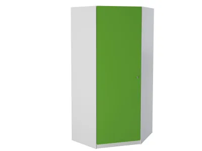 Шкаф угловой Белый/Салатовый