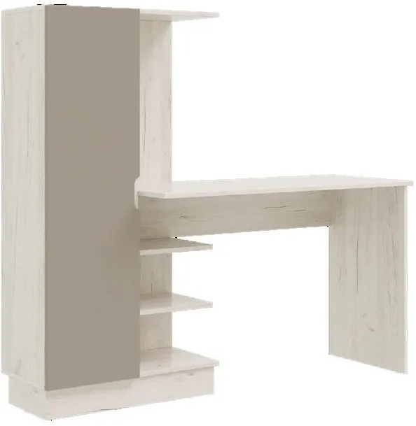 Юниор-4 Компьютерный стол (Шарли бриз, Крафт белый)