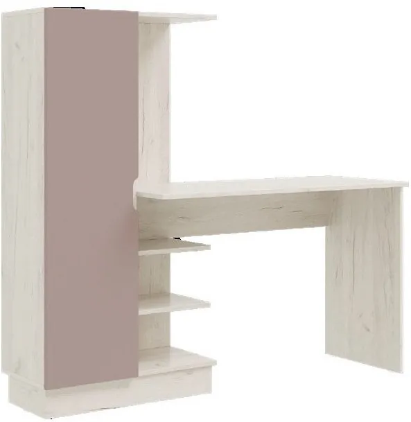 Юниор-4 Компьютерный стол (Шарли бриз, Крафт белый)