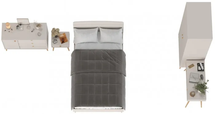 Афина Спальня 25-1200, цвет кашемир серый, сп.м. 1200х2000 мм., б/м, основание есть - фанера