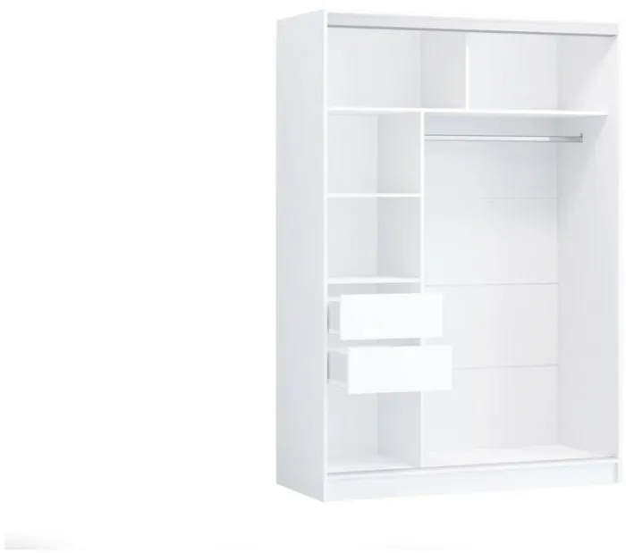 Шкаф-купе Альянс-10 ЛДСП 1700 + зеркала (графит)