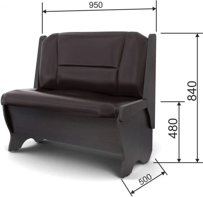 Скамья Лотос 950 венге/умбер