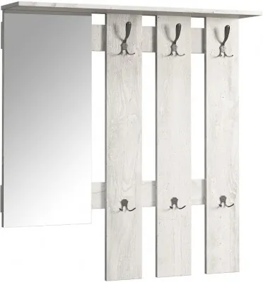 Вешалка с зеркалом "Марк" - Бетон пайн светлый