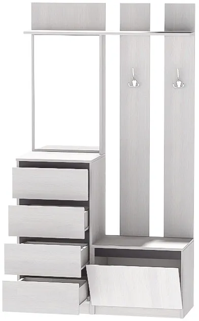 Кэт-1 Вешалка 2, Ясень анкор светлый/Графит