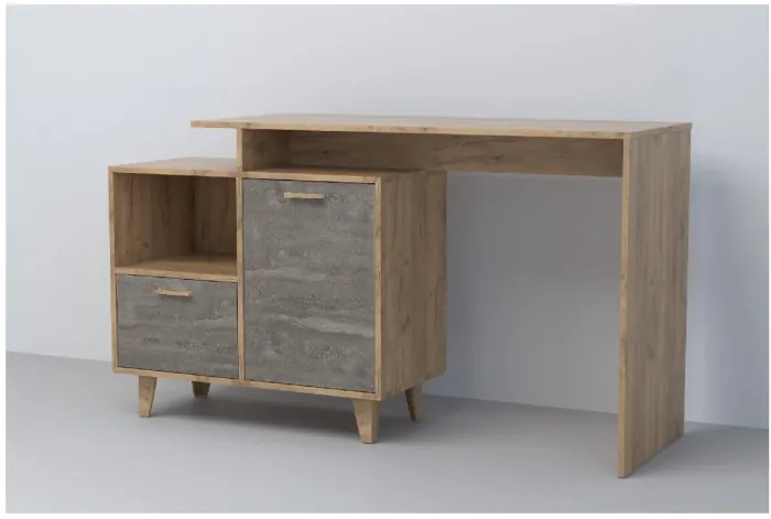 Эго Стол Ст-2 НГ (Глянец Белый/Дуб Крафт Золотой)