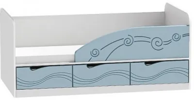 Кровать Бриз-4 80х160 Волна (Антарктида/Белый/Правый)