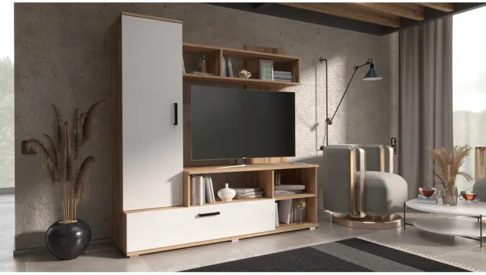 Гостиная Мини ЛДСП (Венге / дуб беленый)