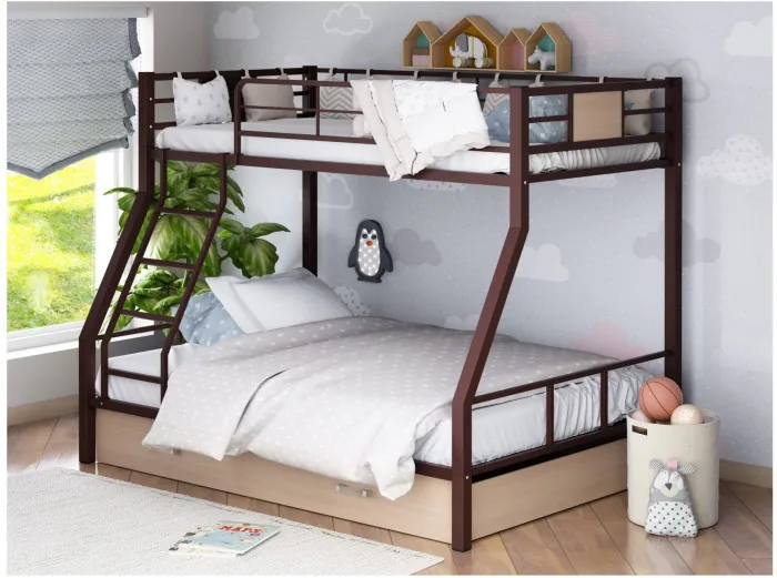 Двухъярусная кровать Гранада-1Я (Слоновая кость, Крем)