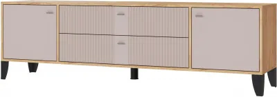 Тумба ТВ Парус-10 дуб крафт золотой/карбон латте